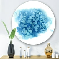 Designart 'apstraktni plavi tirkizni oblak' moderni krug metalni zid Art-disk od 23