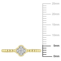Miabella ženski dijamantski naglasak 14kt prsten od žutog zlata