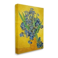 Stupell Industries Vaas upoznao Irissena Vincenta van Gogha Iris cvjetna slika slika Galerija umotano platno Print zidna umjetnost, dizajn one1000slike