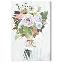 Wynwood Studio 'Quarts Vibration Bouquet' cvjetni i botanički zidni umjetnički platneni Print - bijeli, zeleni,