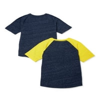 Wonder Nation Boys Raglan Kratke Rukave T-Shirt Veličine 4 - & Husky
