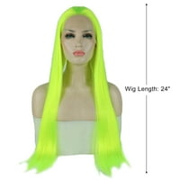 Unique Bargains Lace prednje perike otporne na toplotu duga kosa za devojku