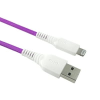 onn. Munja za USB Rainbow kabl za punjenje, Pink, 6'