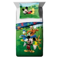 Disney Mickey Mouse Club House Adventure Twin Commforter i Sham set