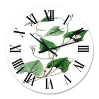 Dizajdranje 'Vintage Green lišće postrojenja IX' Tradicionalni zidni sat
