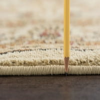 Tradicionalna područja tepiha cvjetna bež, crvena dnevna soba lako čistiti