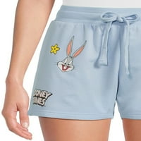 Looney Tunes grafičke šorc od flisa za djevojčice juniorke, 4 unutrašnji šav, veličine XS-3XL