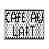Stupell Industries Cafã© Au lait znak geometrijski Šesterokutni uzorak, 14, dizajnirao Elizabeth Medley