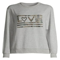 EV iz Ellen DeGeneres Love Flag Crewneck Duks za žene