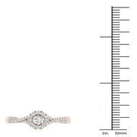 Imperial 1 3Ct TDW dijamantski verenički prsten od 10k ružičastog zlata