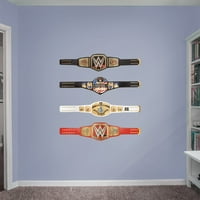 Fathead WWE: kolekcija naslova prvenstva-X-Veliki zvanično licencirani WWE uklonjivi zidni naljepnice
