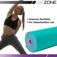 Gozone višenamenska debela Premium PVC neklizajuća prostirka za jogu za vežbanje, Pink Teal