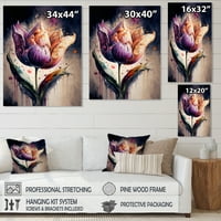 Designart šareni Tulip II platnena zidna Umjetnost