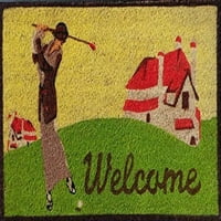 Prvi utisak Golf Coco PVC Tufted 'Welcome' Mat