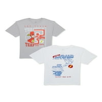 Flash Boys Najbrži Grafički Majice Man Alive, 2 Pakovanja, Veličine 4-18