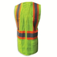 Enguard Lime Poly Mesh reflektirajući sigurnosni prsluk, klasa - 5XL