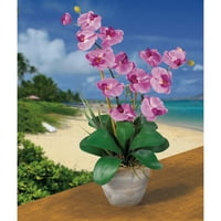 Skoro prirodni dvostruki Phalaenopsis umjetni orhidejni cvjetni aranžman, tamna ružičasta