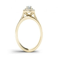 Carat TW Diamond 10kt Set Zaručničkog prstena od ružičastog zlata sa dvostrukim oreolom