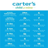 Carter's Child Of Mine Baby Girls Interlock Cotton Sleep ' N Play pidžama, 3-Pack, Preemie-mjeseci