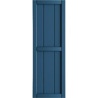 Ekena Millwork 1 8 W 71 H True Fit PVC, trodijelna uokvirena ploča-N-letve roletne, boravak plava
