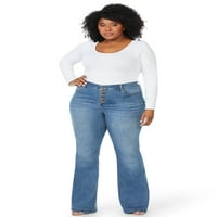 Sofia Jeans Women's Plus Size Melisa Curvy High-Rise Flare Jeans