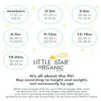 Little Star Organic Baby Girl Dugi Rukav Čisti Organski Bodi, Pakovanje