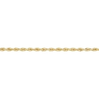 Brilliance Fine nakit srebra 10k žutog zlata Hollow uže lanac, 30