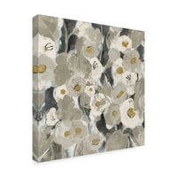 Zaštitni znak likovne umjetnosti 'Velvety Florals Neutral II' platno Art Silvia Vassileva