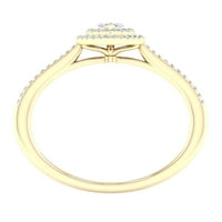 Imperial Ct TDW Marquise dijamantski dvostruki oreol zaručnički prsten od 10k žutog zlata