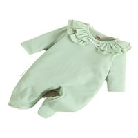 Običan okrugli vrat Baby Sleepsion dugih rukava Zelena beba za spavanje
