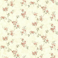 Chesapeake Rose Valley Pink Floral Trail Wallpaper