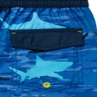 Laguna Boys UPF 50+ Shark Print kupaći šorc sa zadnjim džepom, veličine 8-20