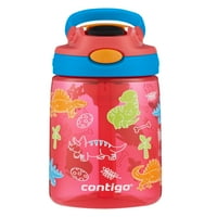 CONTIG Kids plastična boca za vodu sa slamkom poklopca crveni mali dino čuo, fl oz