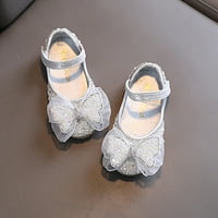 DMQupv čizme za djevojke cipele princeze haljina cipele cipele biserne sekvere vrpce Bow Girls Boots veličina