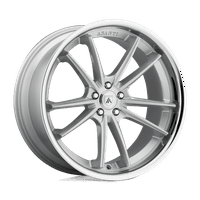 ASANTI Black Cast Aluminium Rim AB 20x10. Brush SLV Chr Lip, ABL23-20051520SL