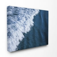 Stupell home dekor plavi okeanski talas Crash fotografija platnena zidna Umjetnost trećeg i zida