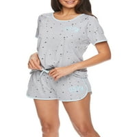 S. Polo Assn. Ženski kratki rukav skrop-izrez i kratke hlače Lounge Pajama Sleep set