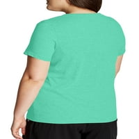 Šampion ženski Plus Size logo grafički kratki rukav V-izrez T-Shirt