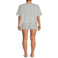 Grayson Social Women's and Women's Plus Size Harvard majica za spavanje i šorc Set, 2-komad