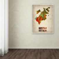 Zaštitni znak Likovna umjetnost mapa akvarela u Bostonu Umjetnost platna od Naxarta