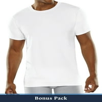 Voće razboja muške prozračne pamučne mreže za hlađenje bijele majice za posadu, Super Value Pack