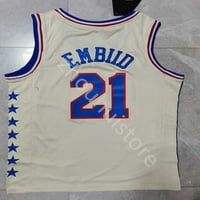 NBA_ Jersey EmbarID Jersey Ben Simmons Matisse Camouflage Bonus Edition Allen Iverson City Blue Black Basketball