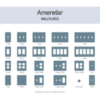 Amerelle 68RRDB Manhattan Wallplate, Rocker, liveni Metal, stara Bronza, 1-pakovanje