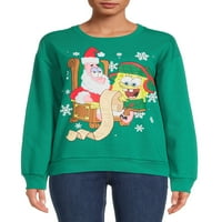 SpongeBob ženski lagani Božićni pulover