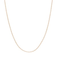 10k ružičasto zlato 18 lagana zamjenska lančana ogrlica sa opružnim prstenom - žene