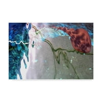 Zaštitni znak likovne umjetnosti' Aqua Abstract ' Canvas Art by Incredi