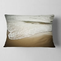 Designart bijeli valovi u Sredozemnom moru - jastuk za bacanje na obalu mora-12x20