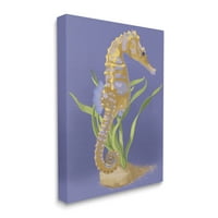 Stupell Industries Underwater Seahorse Green Kelp over Purple, 48, dizajnirao Sally Springer Griffith