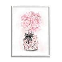 Stupell Industries Pink Flower Perfume Glam modni dizajn grafička Umjetnost uokvirena Umjetnost Print Wall
