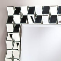 Trisha Geometrijsko Glam Ogledalo, Srebro
